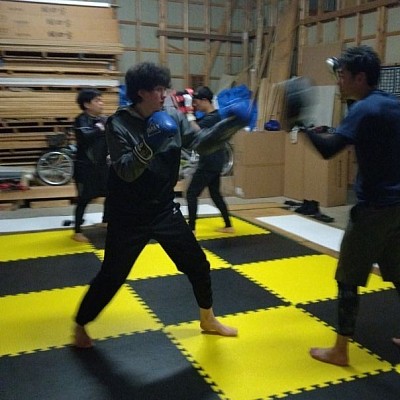 ミット打ち風景🥊