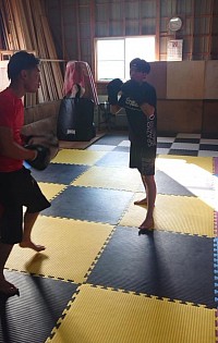 ミット打ち風景🥊