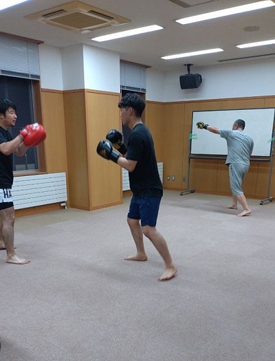 ミット打ち風景🥊