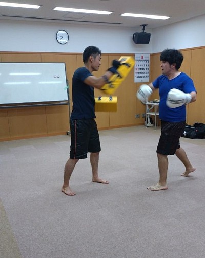 ミット打ち風景🥊