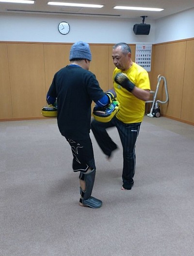 ミット打ち風景🥊