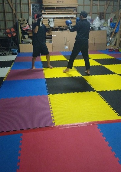 ミット打ち風景🥊