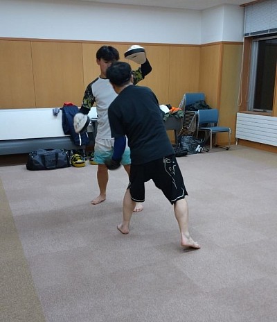 ミット打ち風景🥊