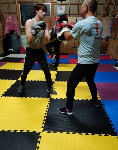 ミット打ち風景✨️