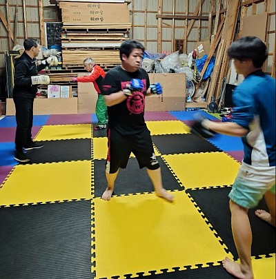 ミット打ち風景🥊