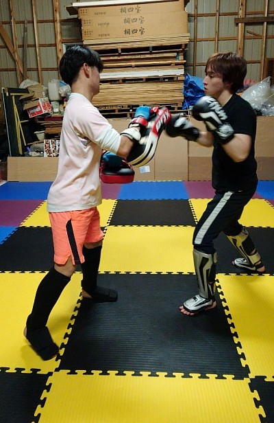 ミット打ち風景🥊