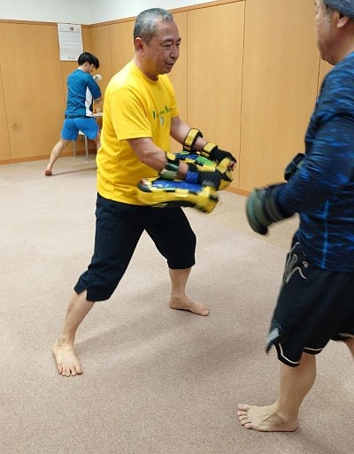 ミット打ち風景✨️