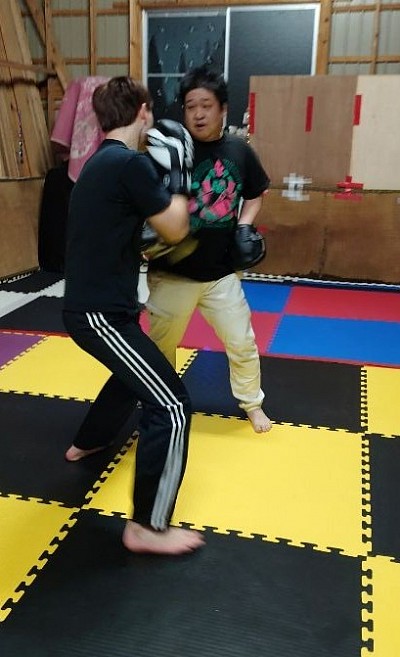 ミット打ち風景🥊