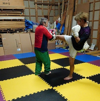 ミット打ち風景🥊