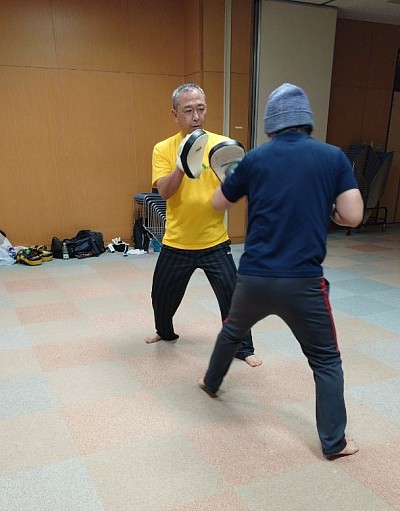 ミット打ち風景🥊