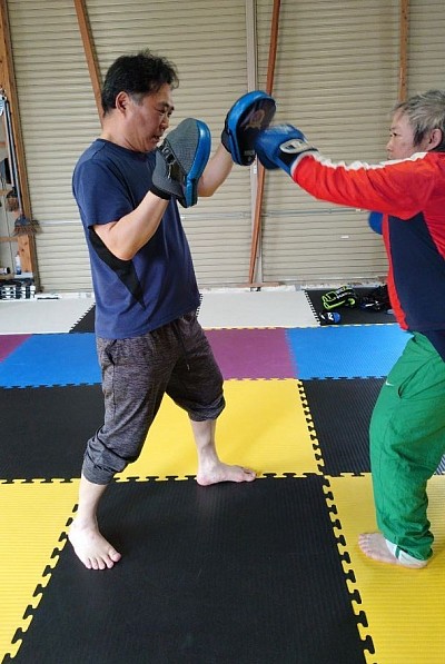 ミット打ち風景🥊