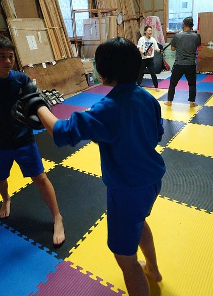 ミット打ち風景🥊