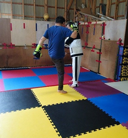 ミット打ち風景🥊