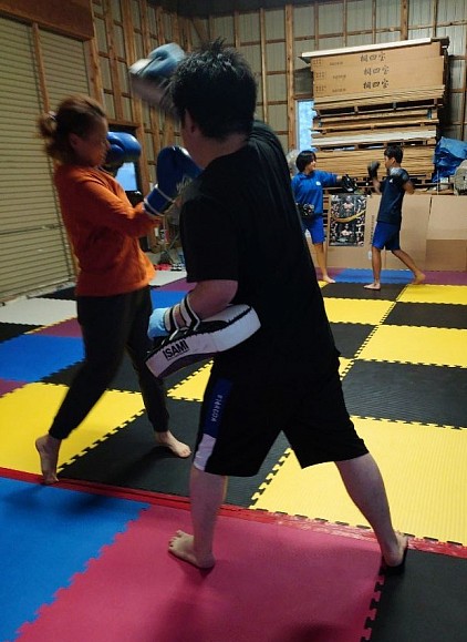 ミット打ち風景🥊