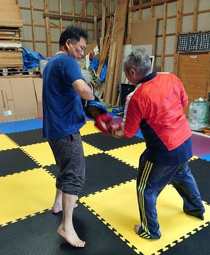 ミット打ち風景🥊