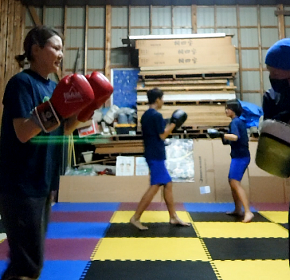 ミット打ち風景🥊