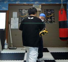 無料のミット打ち風景🥊