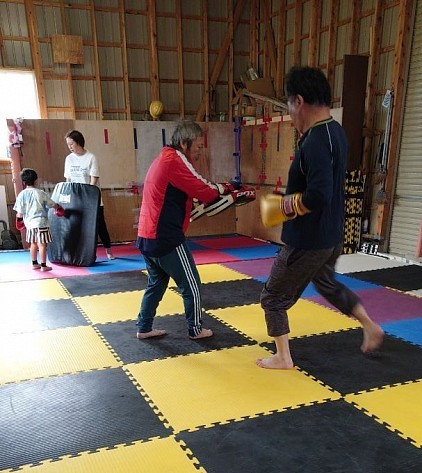 ミット打ち風景🥊