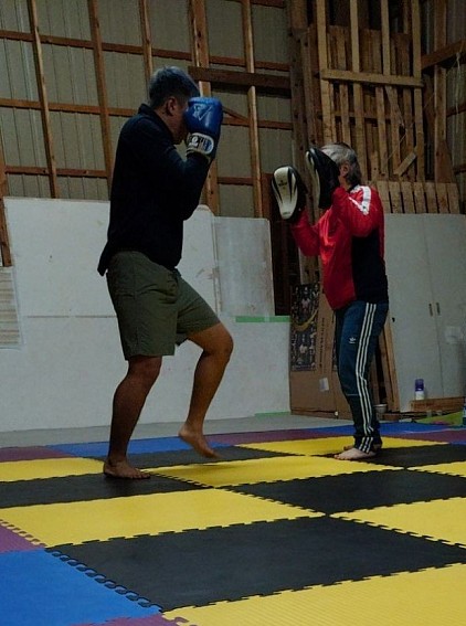 ミット打ち風景🥊