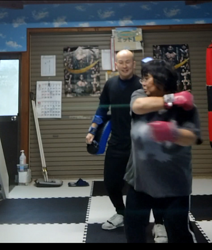 ミット打ち風景🥊